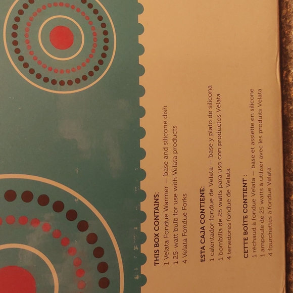 NEW Electric Fondue Warmer Set by Velata, Teal, NIB - Picture 8 of 8